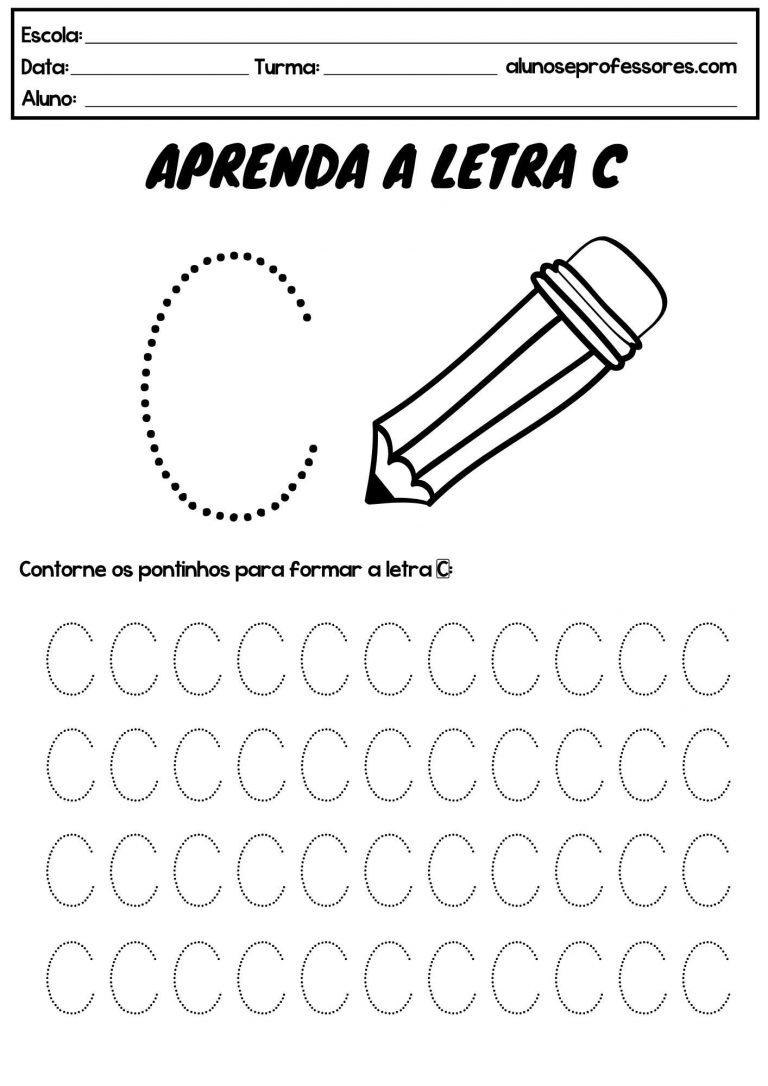Atividades com a Letra C prontas para Imprimir Atividades com a Letra C prontas para Imprimir