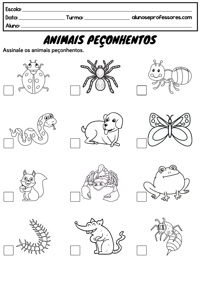 Atividades sobre Animais Úteis e Nocivos | Alunos e Professores