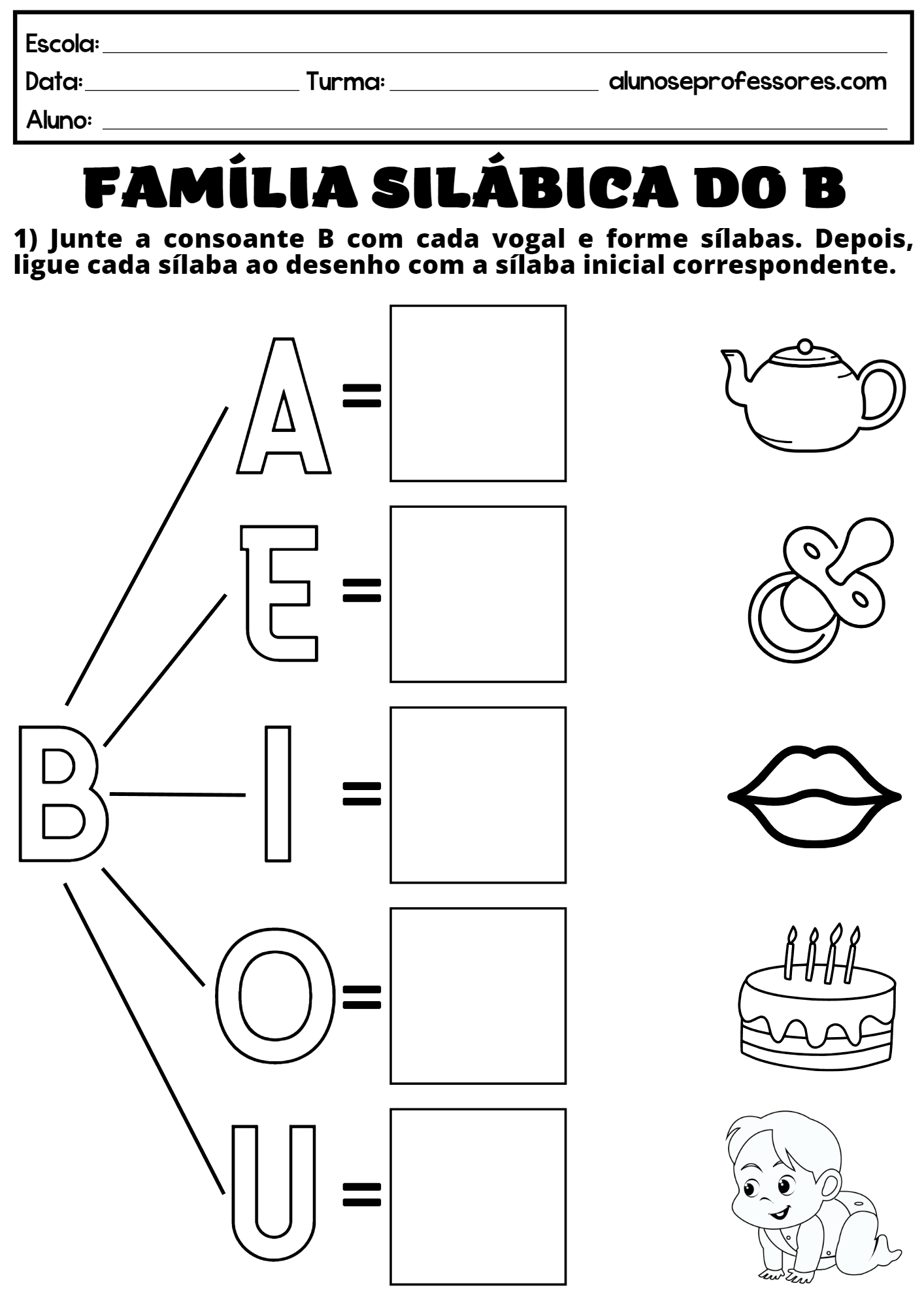 Atividades Inéditas Família Silábica Do B Familia, 53% OFF