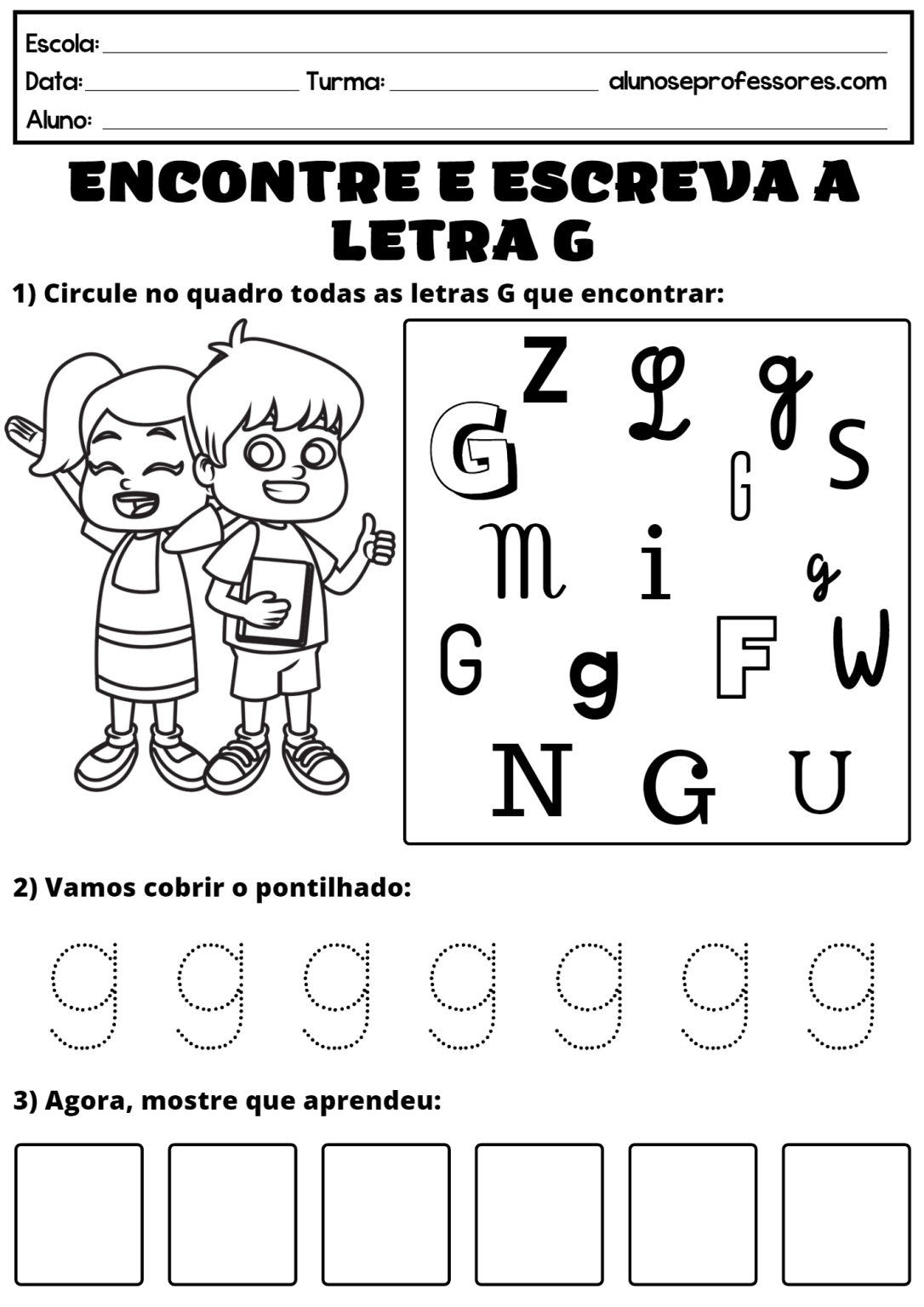 Atividades Com A Letra G Para Imprimir Alunos E Professores 9898