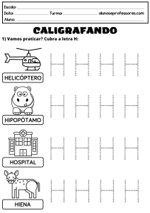 Atividades com a Letra H para imprimir | Alunos e Professores