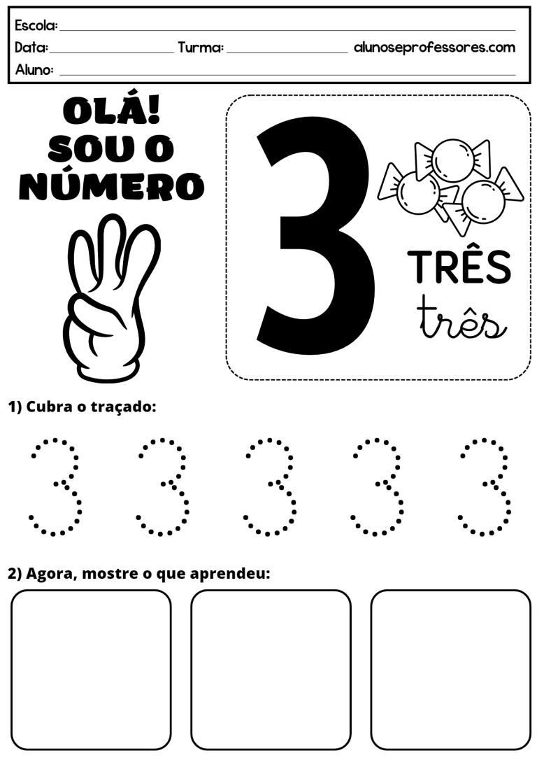 Atividades com o Número 3 | Alunos e Professores