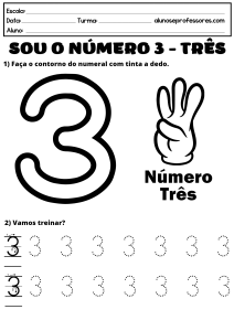 Atividades com o Número 3 | Alunos e Professores
