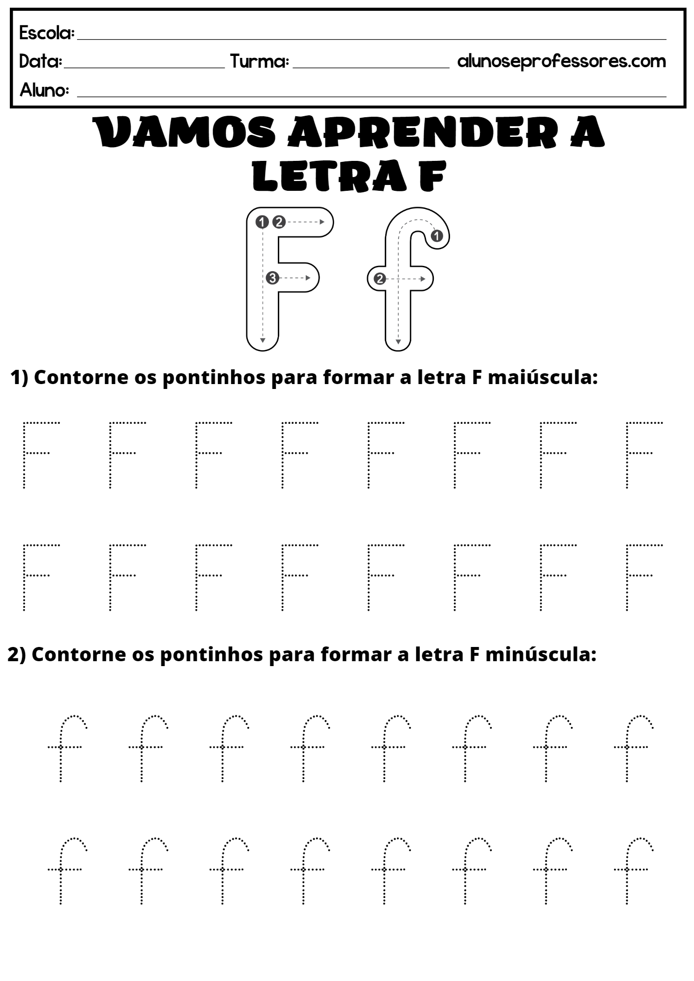 letra f minúscula