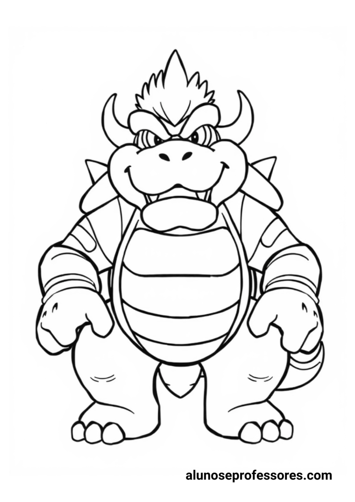 Desenhos do Super Mario para colorir - Bowser