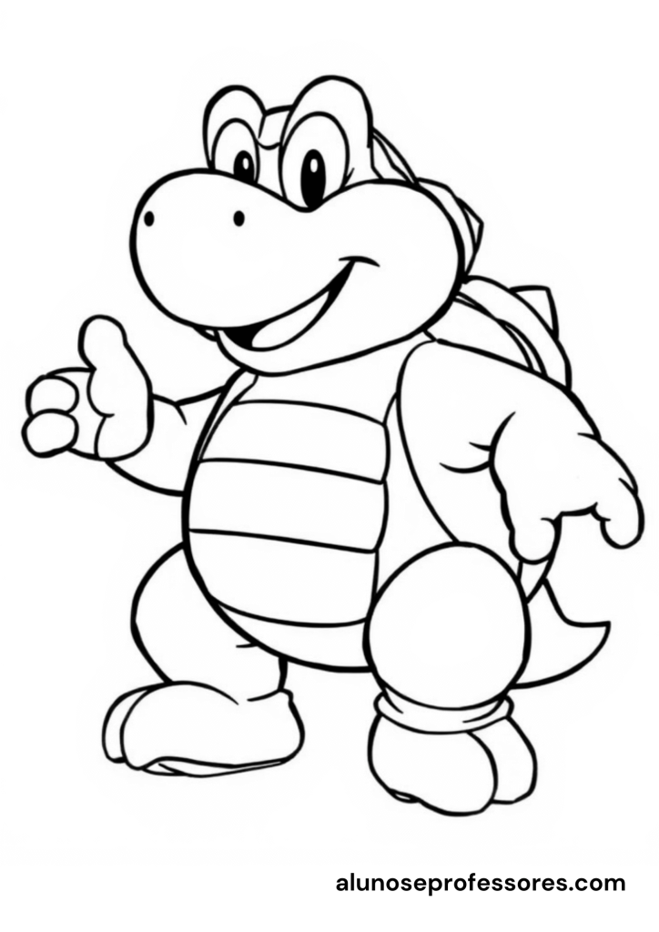 Desenhos do Super Mario para colorir - Koopa