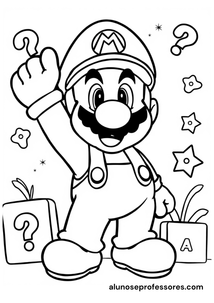 Desenhos do Super Mario para colorir - Super Mario Bros