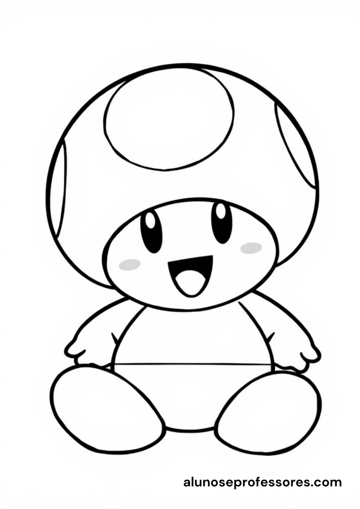 Desenhos do Super Mario para colorir - Toad