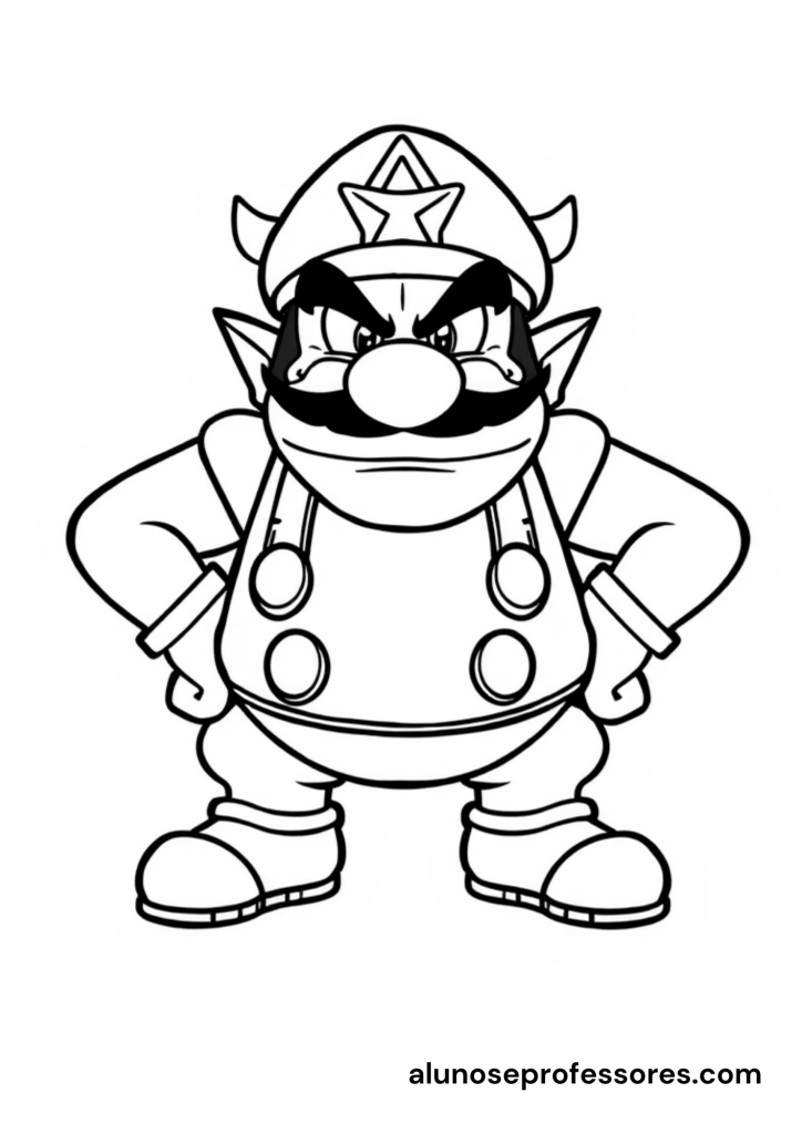 Desenhos do Super Mario para colorir - Wario