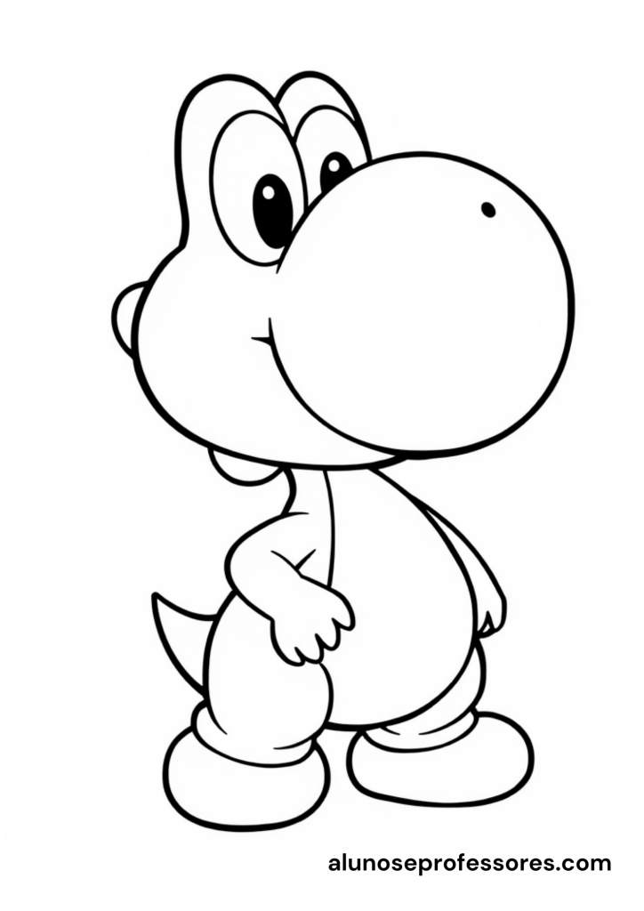 Desenhos do Super Mario para colorir - Yoshi