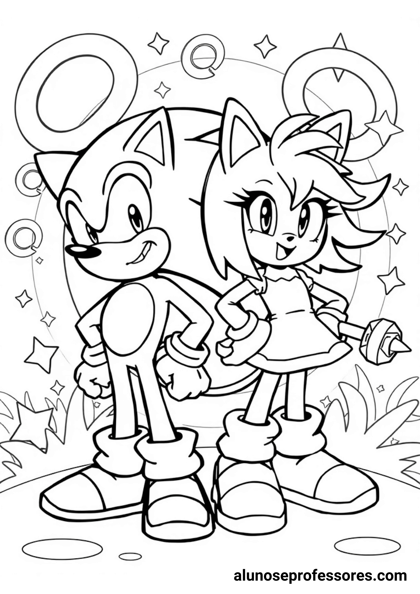 Desenhos do Sonic para imprimir e colorir | Alunos e Professores