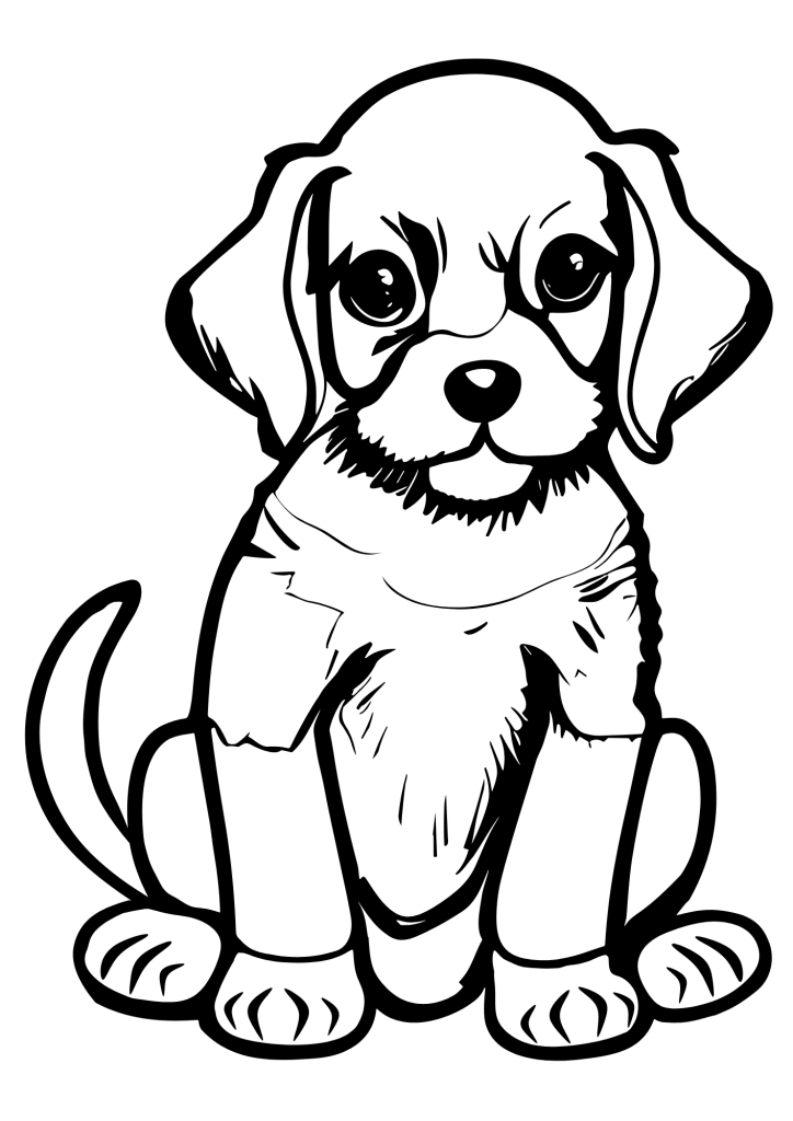 cachorro para colorir realista