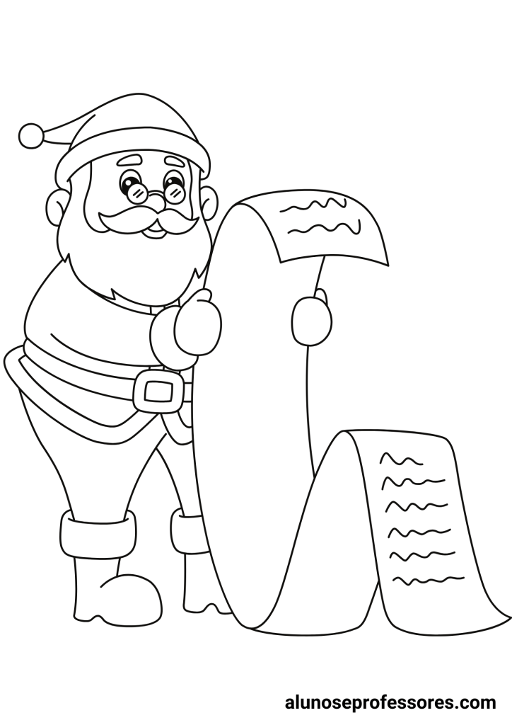 desenhos natal para colorir lista presentes