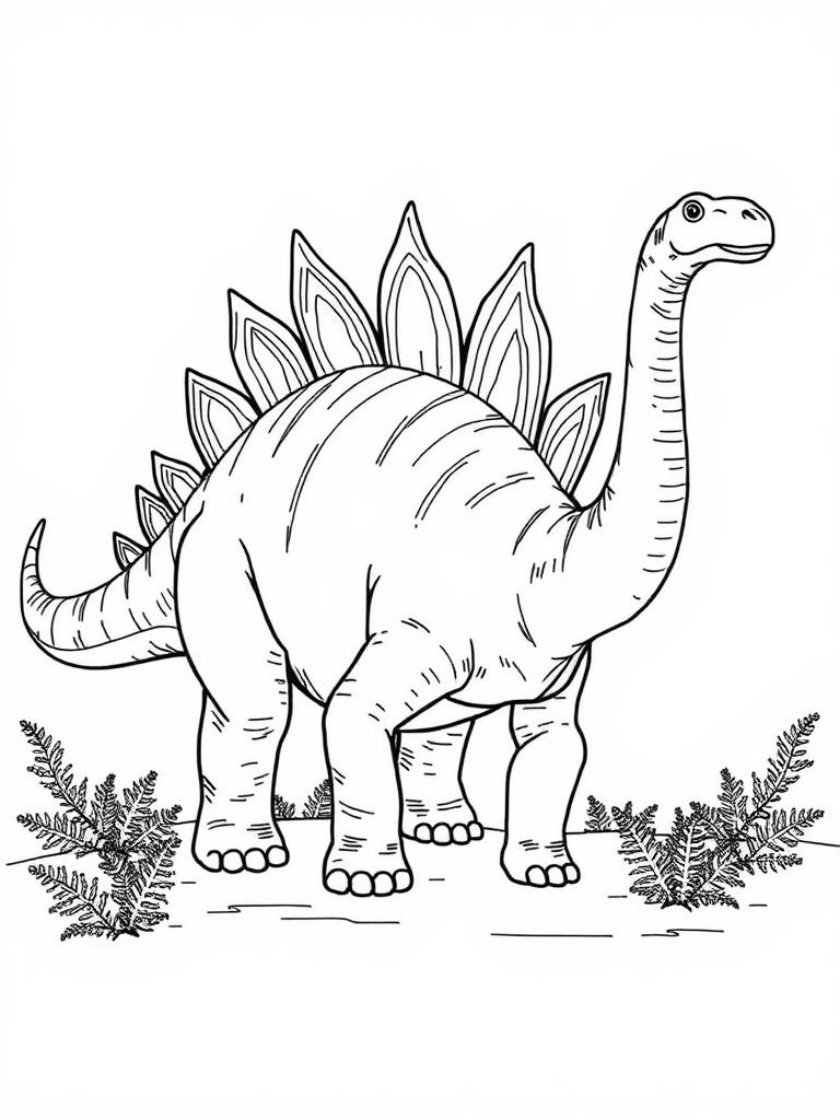 dinossauro para colorir stegosaurus realista