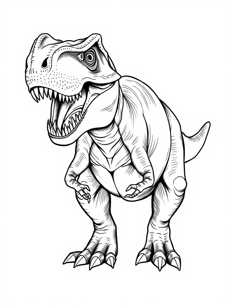 dinossauro para colorir t-rex realista