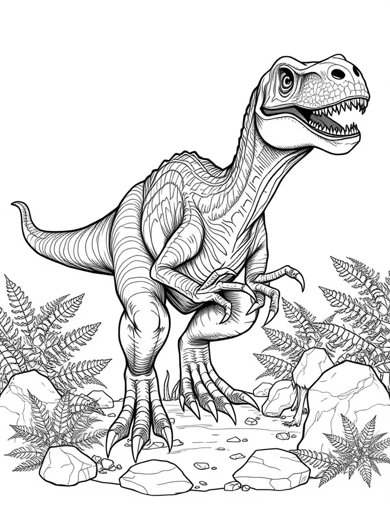 dinossauro para colorir velociraptor realista