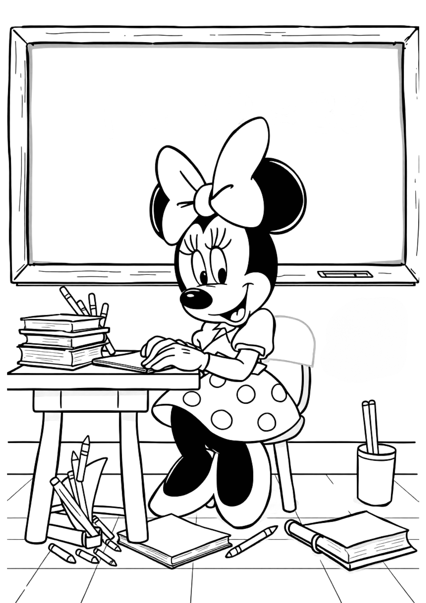 desenho para colorir da minnie