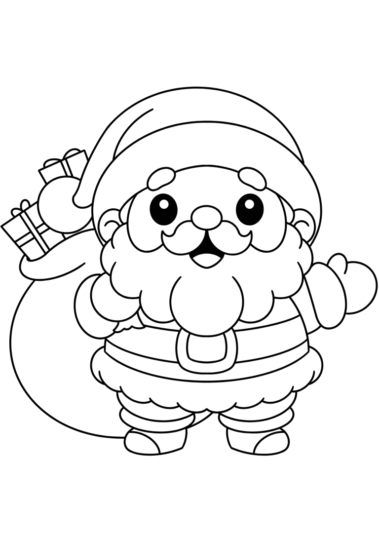 Desenhos do Papai Noel para imprimir e colorir | Alunos e Professores